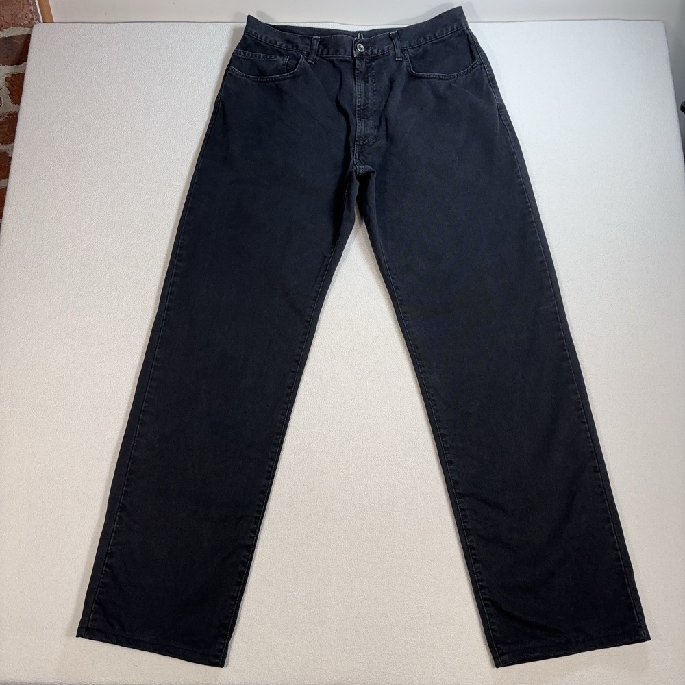 Zegna Sport Jeans Men's 38 (actually 34x33) Black 100% Cotton Straight Leg Denim
